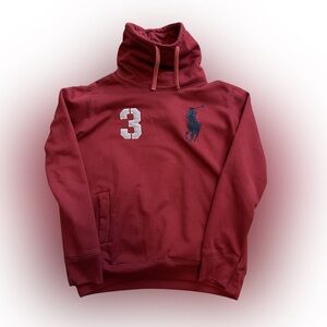 Polo by Ralph Lauren Big pony/3, youth small/high slouch neck sweatshirt/maroon